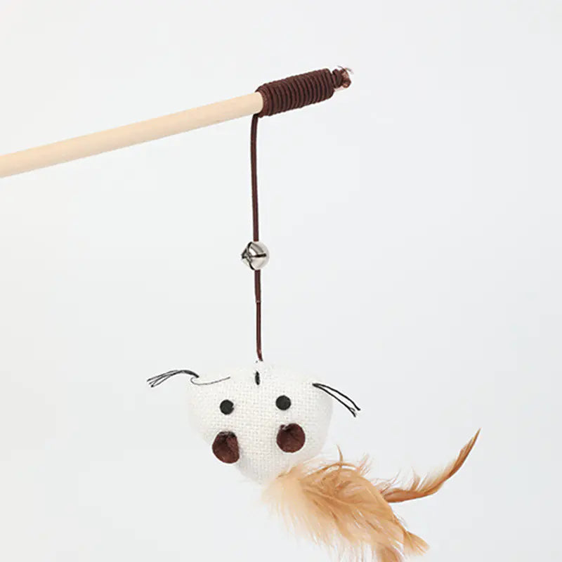 Cat Toys - Interactive Sisal Cat Teaser Wand