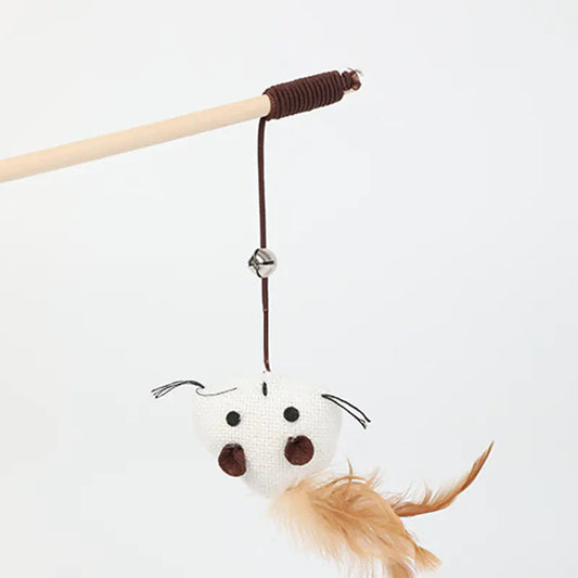 Cat Toys - Interactive Sisal Cat Teaser Wand