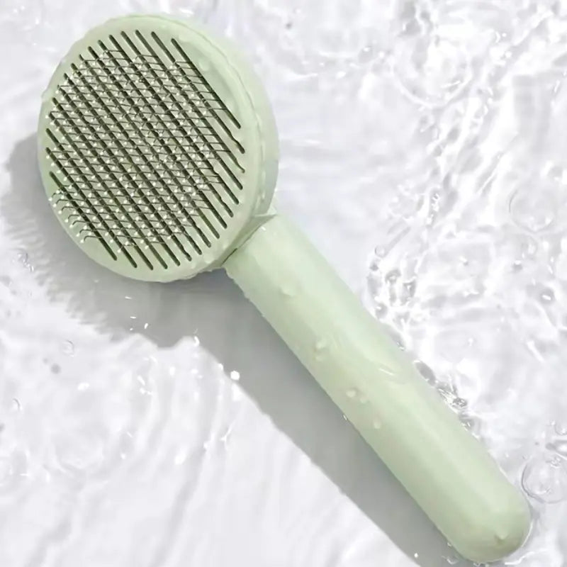 Self-Cleaning Pet Grooming Slicker Brush for Cats & Dogs