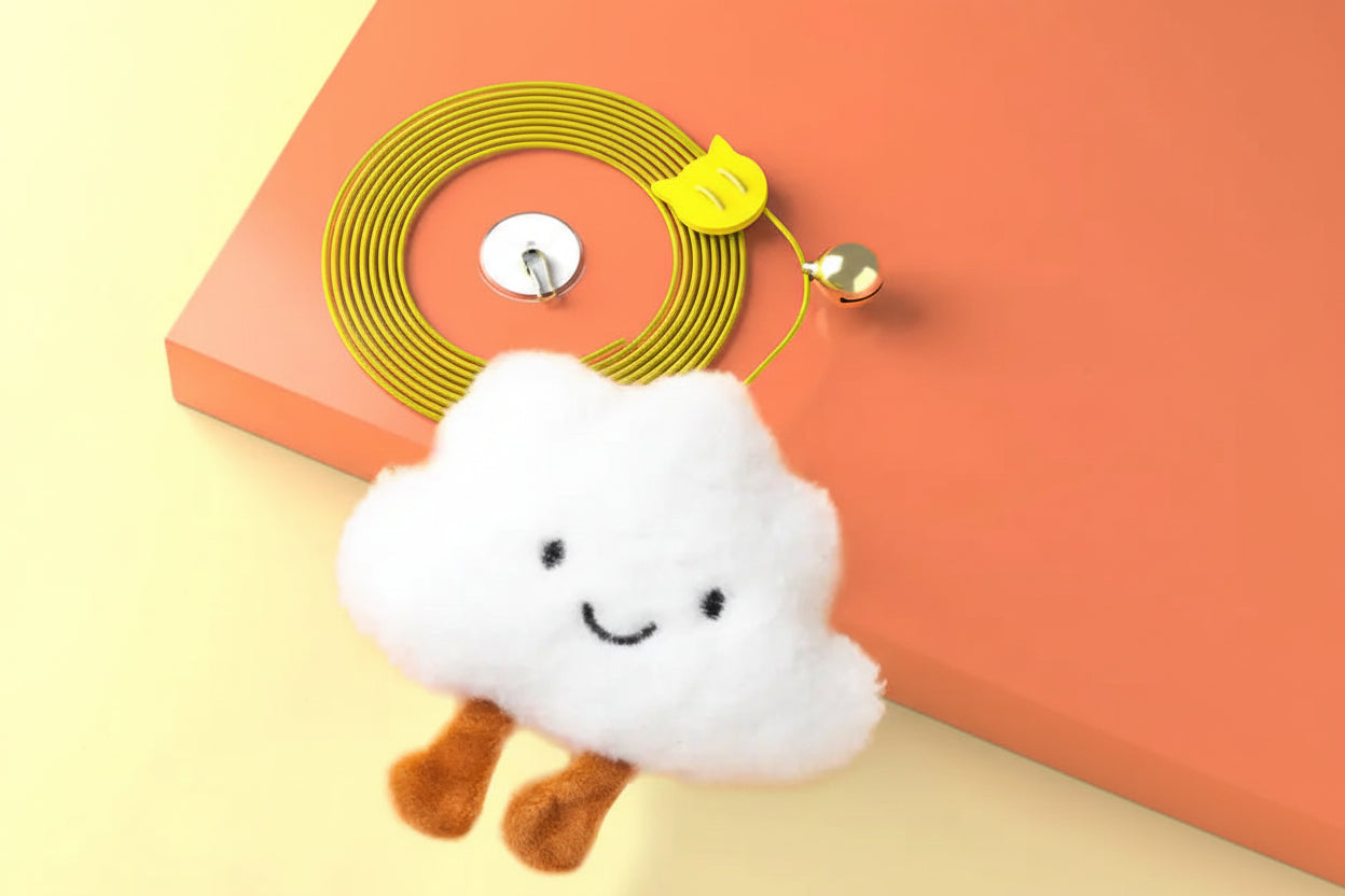 Cat Toy with Hanging Feather Teaser and Bells