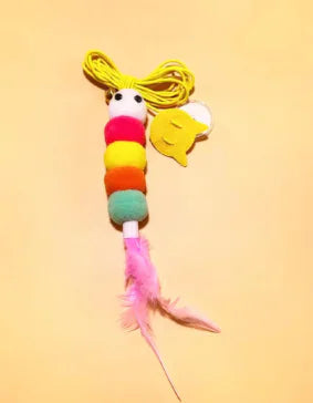 Cat Toy with Hanging Feather Teaser and Bells