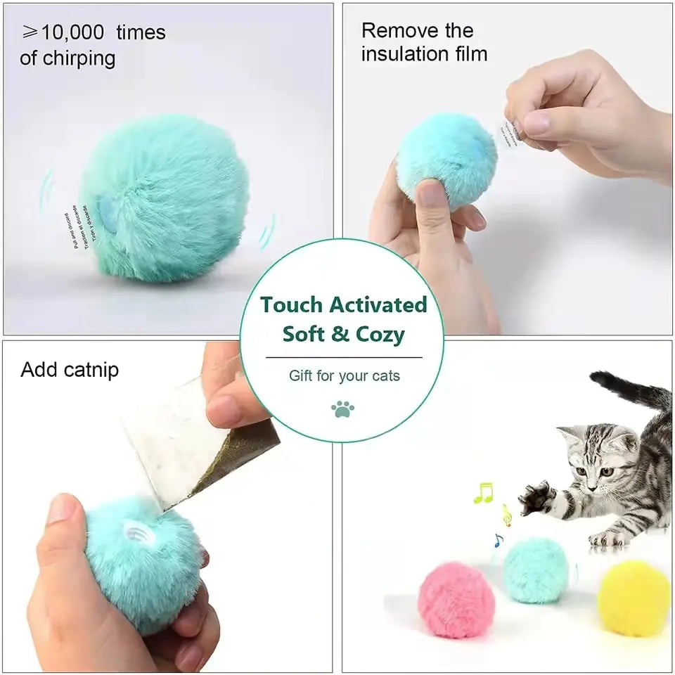 New Pet Cat Peppermint Sounds Relaxing Toy Ball