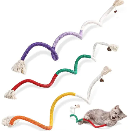 Cotton Rope Cat Chew Toy with Silvervine Fruit
