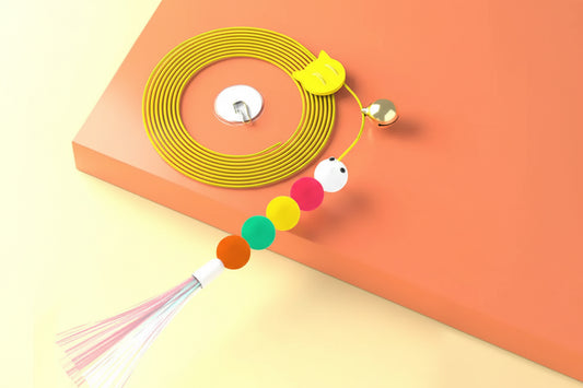 Cat Toy with Hanging Feather Teaser and Bells