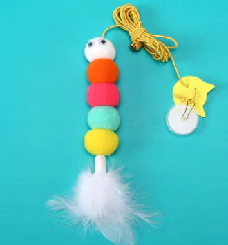 Cat Toy with Hanging Feather Teaser and Bells