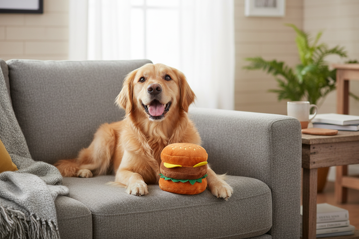 Pet Chew Toy with Sound for Dogs - Durable Plush Toy