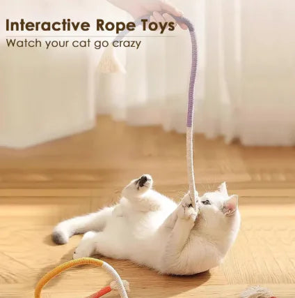 Cotton Rope Cat Chew Toy with Silvervine Fruit