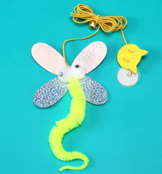 Cat Toy with Hanging Feather Teaser and Bells